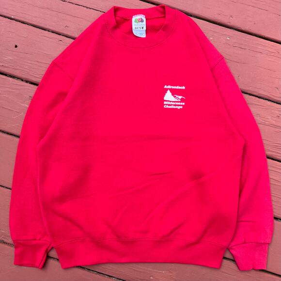 Vintage Adirondack Wilderness Challenge Nature FOTL Crewneck Sweatshirt Red - Picture 8 of 8